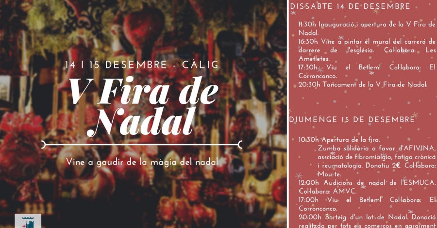 V Fira de Nadal a Càlig V Fira de Nadal a Càlig