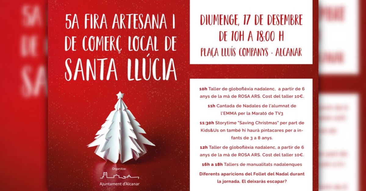 5a Fira Artesana i de Comerç Local de Santa Llúcia d’Alcanar  5a Fira Artesana i de Comerç Local de Santa Llúcia d’Alcanar