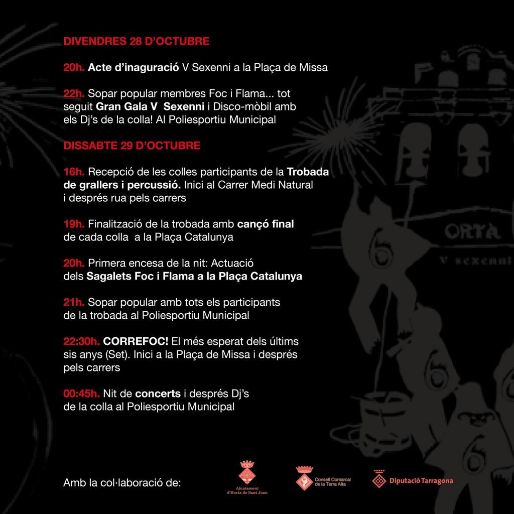 V Sexenni Foc & Flama a Horta de Sant Joan V Sexenni Foc & Flama a Horta de Sant Joan