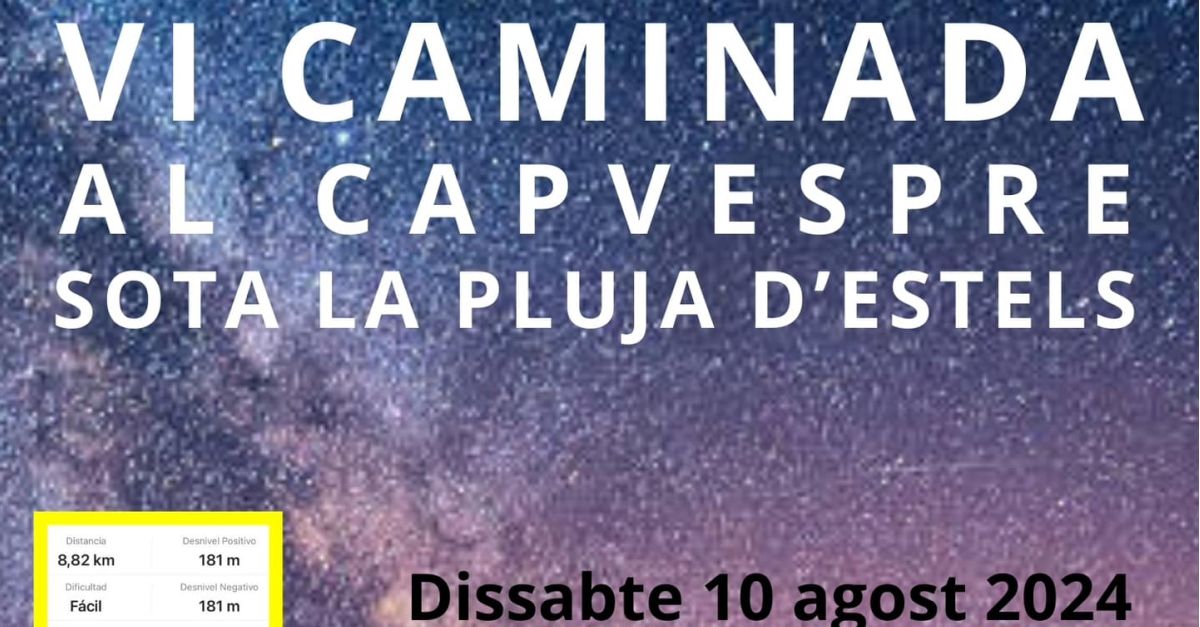 VI Caminada al capvespre sota la pluja destels