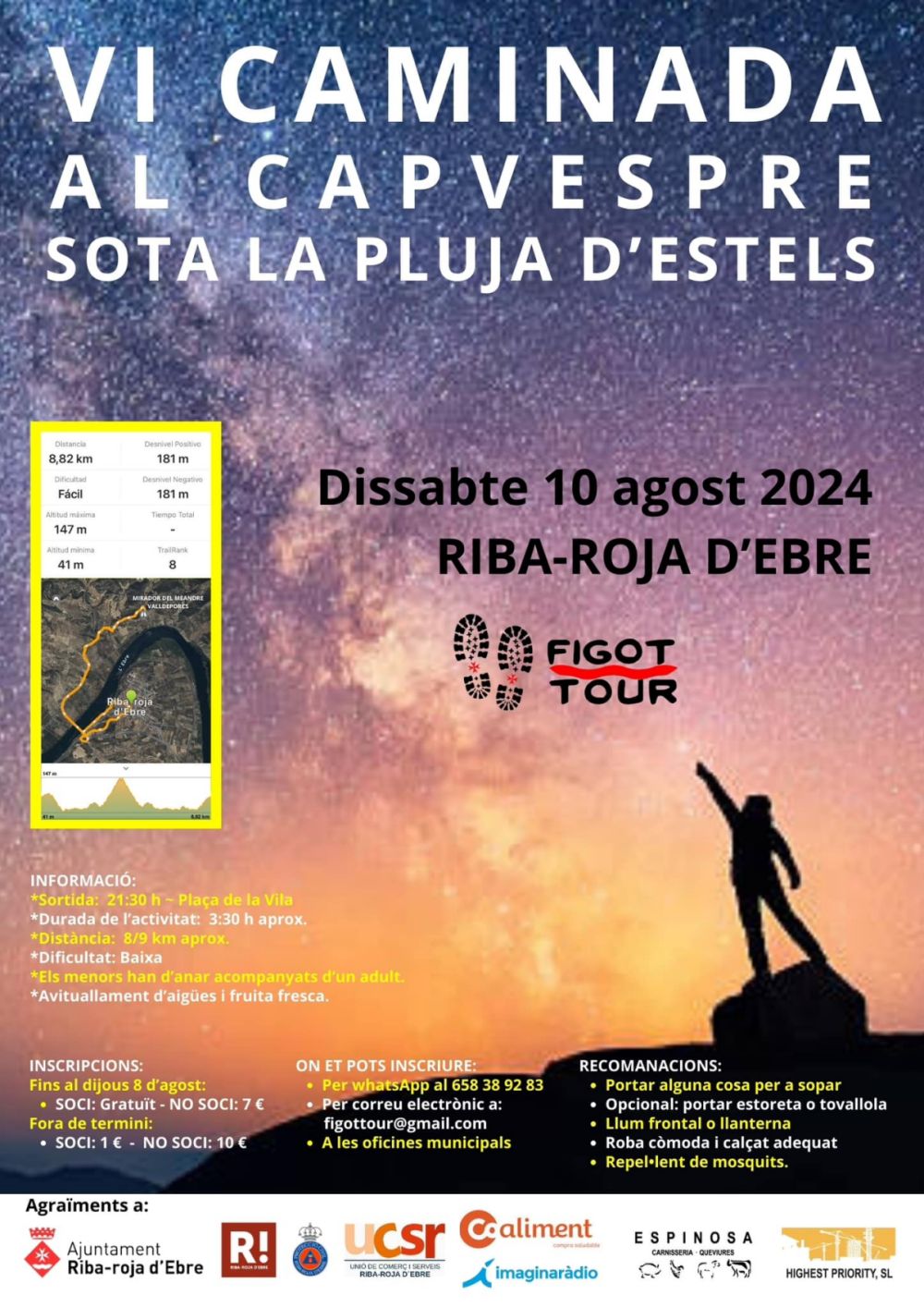 VI Caminada al capvespre sota la pluja d�estels