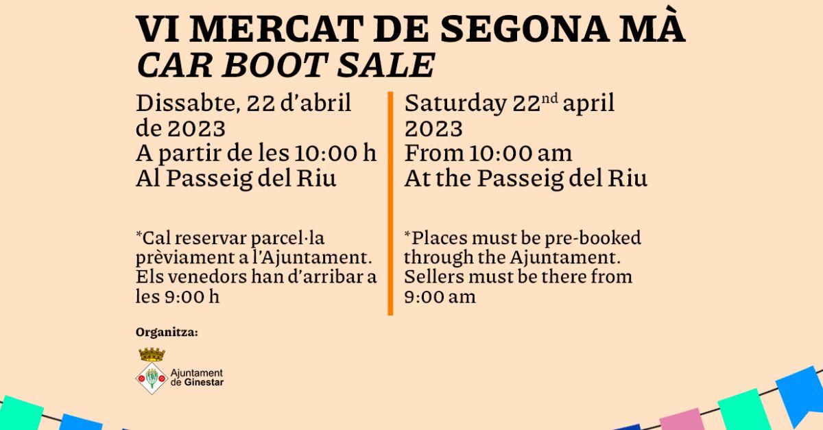 VI Mercat de segona mà Car Boot Sale VI Mercat de segona mà Car Boot Sale