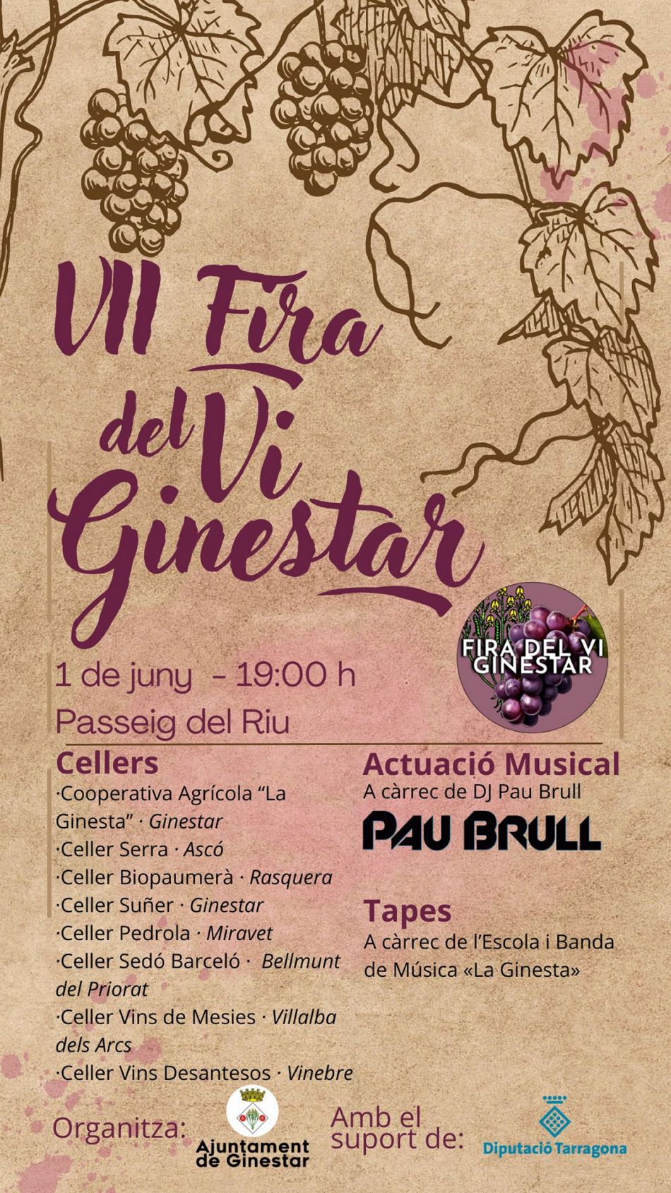 VII Fira del Vi de Ginestar VII Fira del Vi de Ginestar