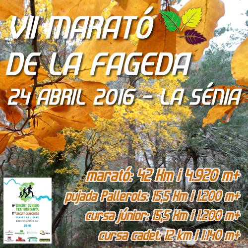 7a Marató de la Fageda (cursa per muntanya) 7a Marató de la Fageda (cursa per muntanya)
