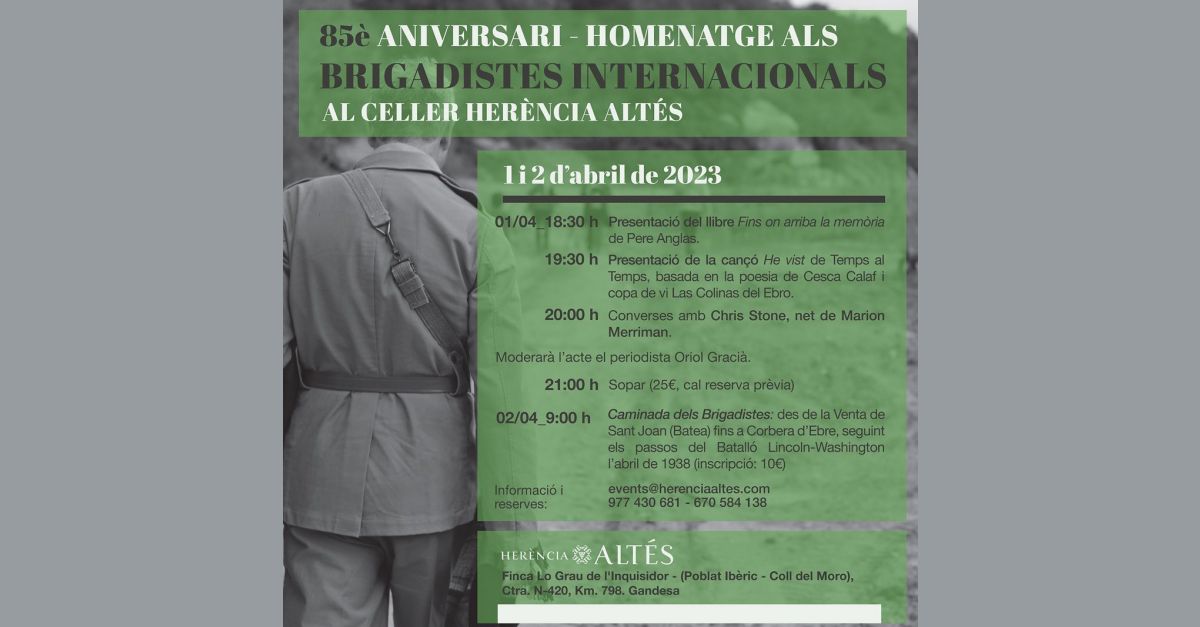 85� aniversari-homenatge als Brigadistes internacionals