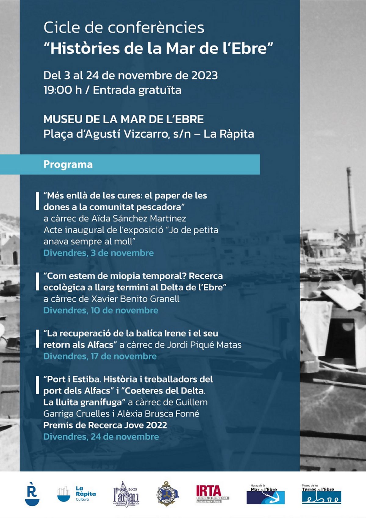 El cicle de conferncies Histries de la Mar de l’Ebre arriba enguany a la 9a edici | EbreActiu.cat, revista digital d’oci actiu | Terres de l’Ebre ...