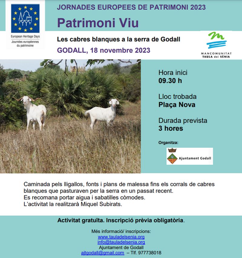 JEP2023 Les cabres blanques a la serra de Godall JEP2023 Les cabres blanques a la serra de Godall