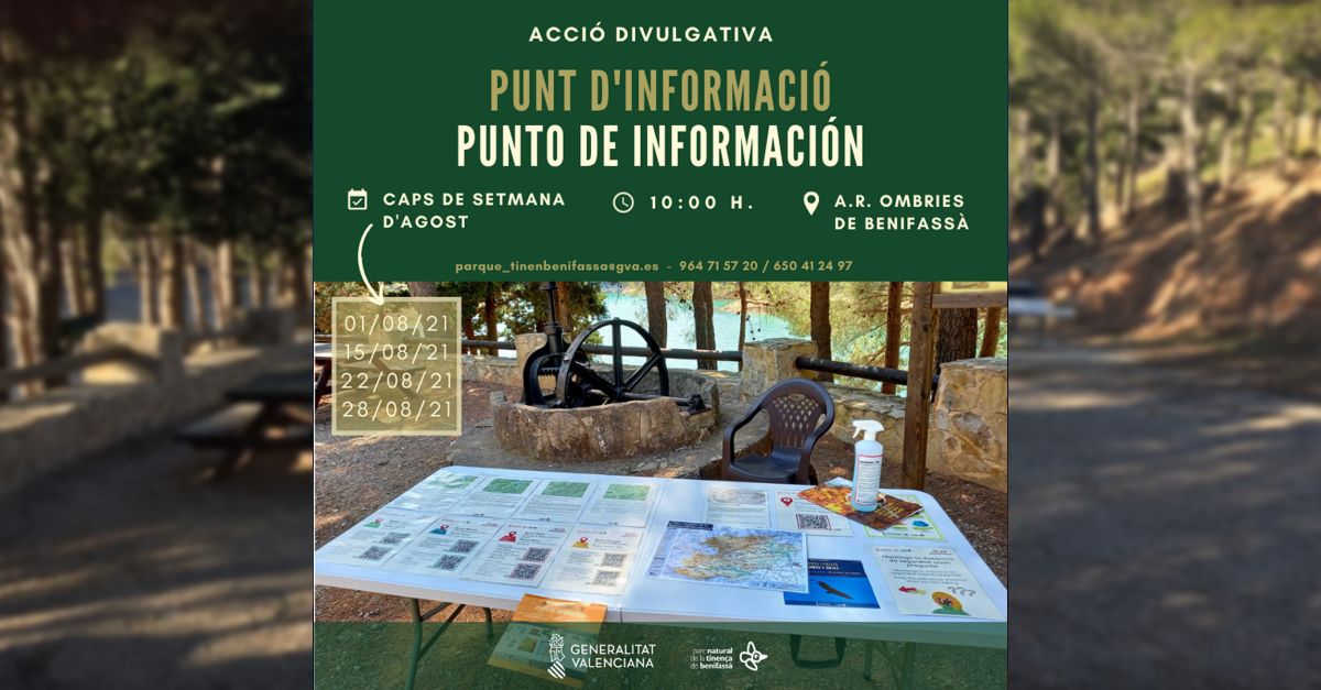Acci� divulgativa punt d�informaci� del Parc Natural de la Tinen�a de Benifass�