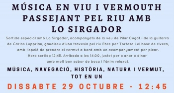 M�sica en viu i vermut passejant pel riu amb Lo Sirgador