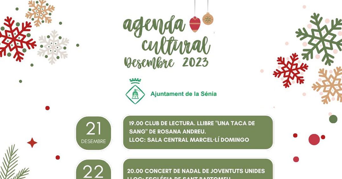 Agenda cultural de la Sénia Agenda cultural de la Sénia