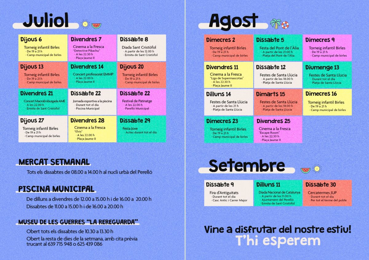 Agenda d�estiu del Perell�