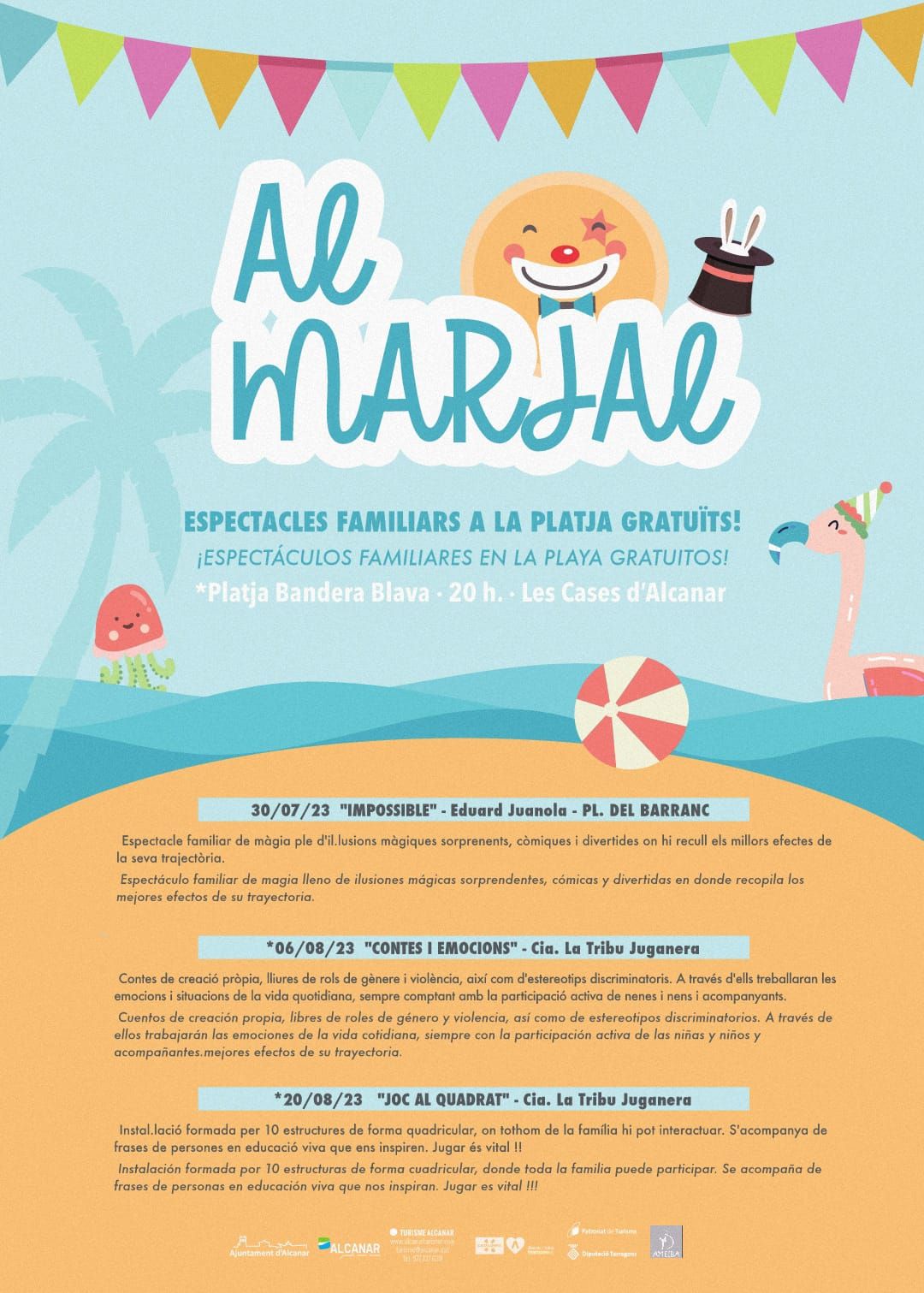 Tornen els espectacles familiars l&rsquo;estiu 2023 al Marjal! a les Cases d&rsquo;Alcanar | EbreActiu.cat, revista digital d&rsquo;oci actiu | Terres de l&rsquo;Ebre ...