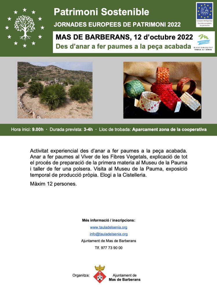 JEP2022 - Des d’anar a fer paumes a la peça acabada JEP2022 - Des d’anar a fer paumes a la peça acabada