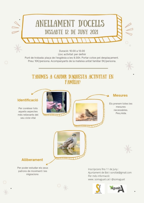 Anellament d�ocells a Bot