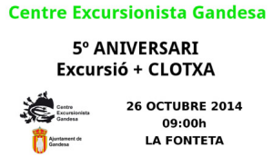 Excursi� + clotxa. 5� aniversari del Centre Excursionista de Gandesa