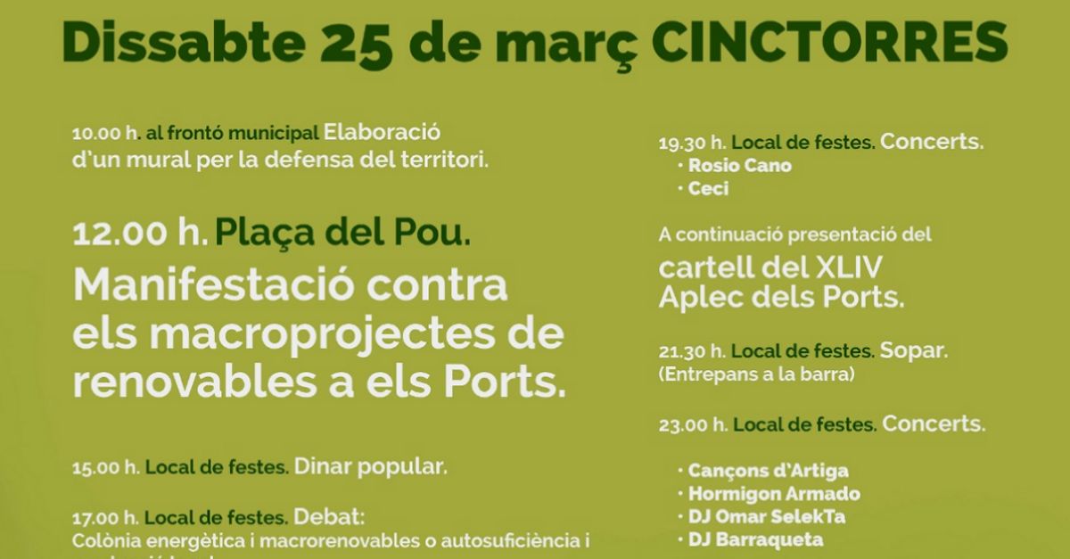 LAplec dels Ports presentar la imatge de la 44a edici el dissabte a Cinctorres