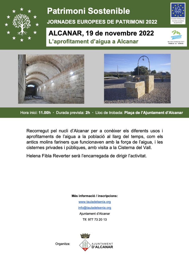 JEP2022 - L’aprofitament d’aigua a Alcanar. Recorregut pel nucli d’Alcanar JEP2022 - L’aprofitament d’aigua a Alcanar. Recorregut pel nucli d’Alcanar