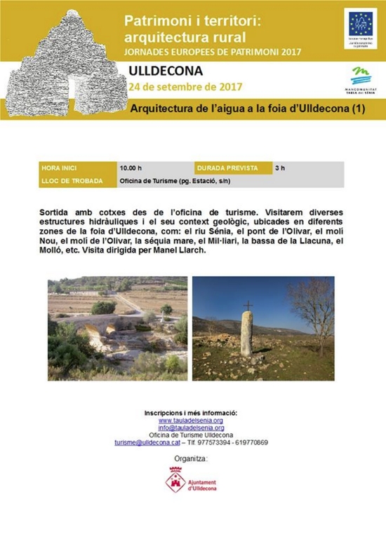 Sortida: Arquitectura de l�aigua a la foia d�Ulldecona (1)