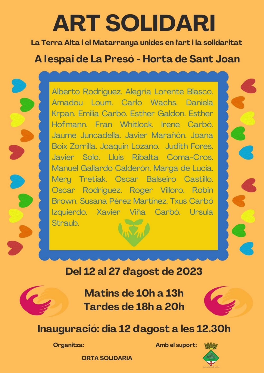 ART SOLIDARI. La Terra Alta i el Matarranya unides en l’art i la solidaritat ART SOLIDARI. La Terra Alta i el Matarranya unides en l’art i la solidaritat