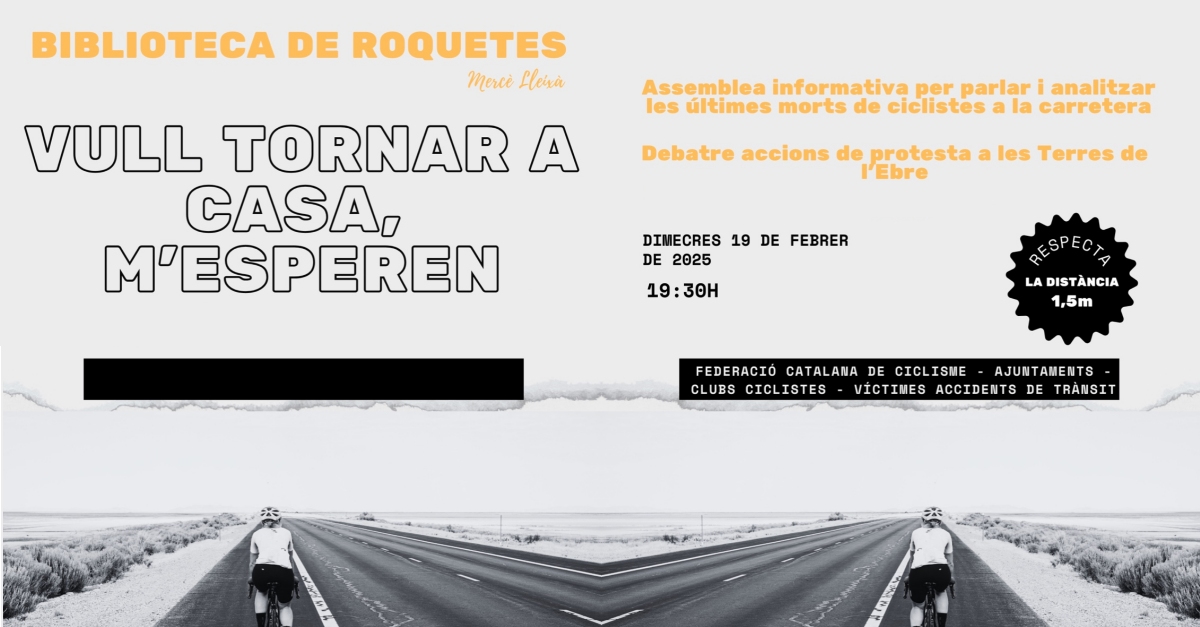 Assemblea informativa per parlar i analitzar les �ltims morts de ciclistes a la carretera