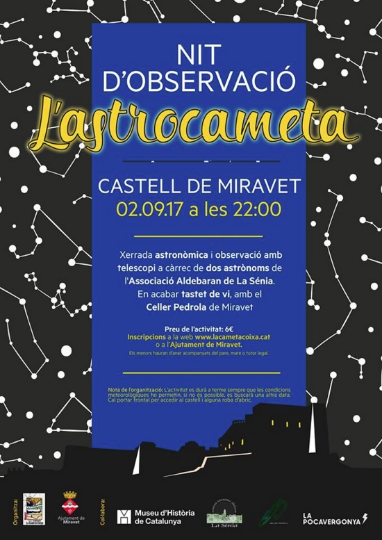 L’astrocameta. Nit d’observació al Castell de Miravet L’astrocameta. Nit d’observació al Castell de Miravet