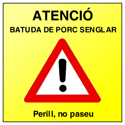 Calendari de batudes de porc senglar als Ports (2015 i 2016)