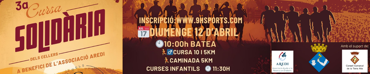 3� Cursa Solid�ria dels Cellers - Batea 12/4/2026