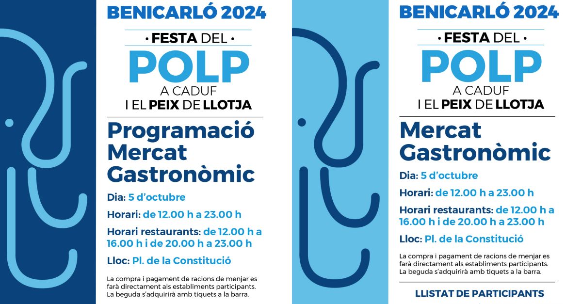 Benicarl es prepara per al Mercat Gastronmic de les Jornades del Polp
