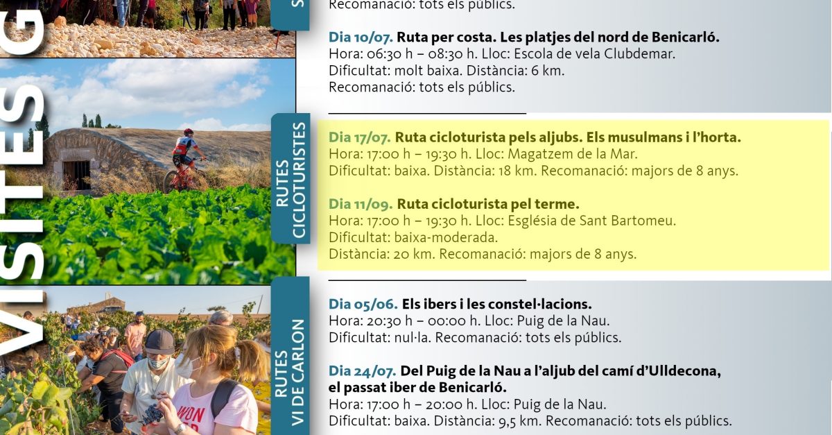Ruta cicloturista pels aljubs. Els musulmans i l�horta