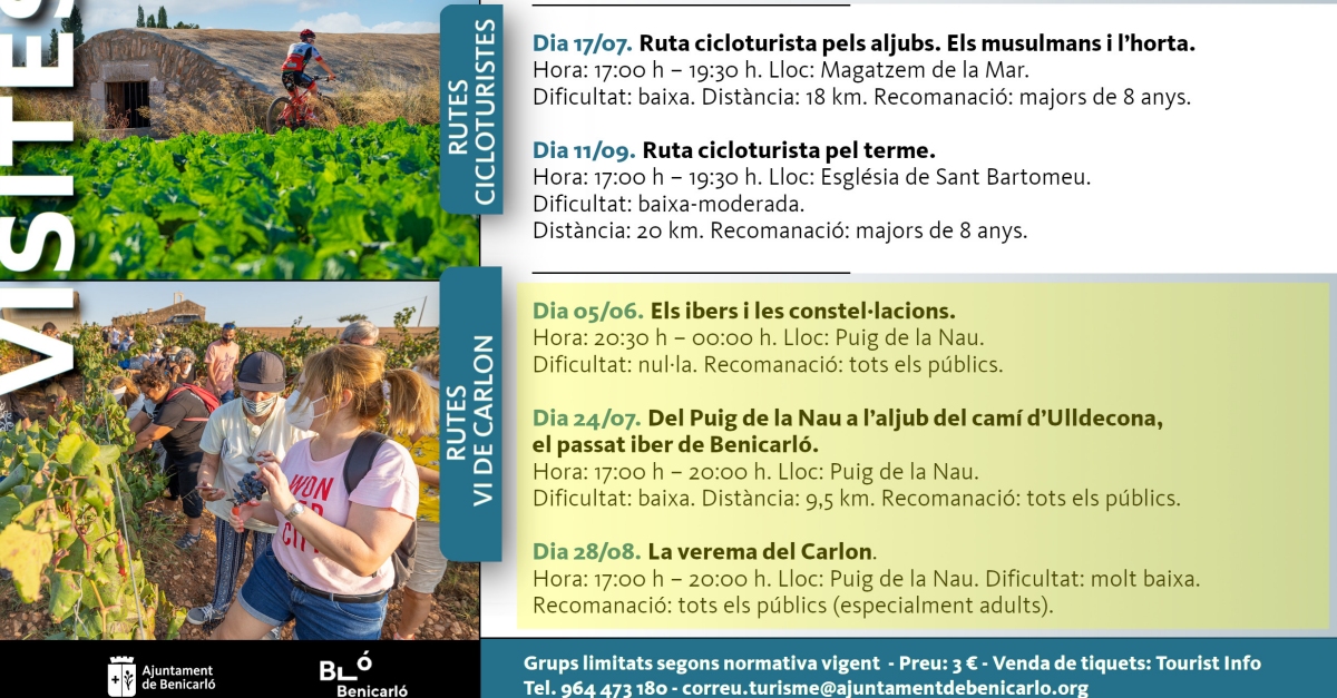 Rutes Vi de Carlon: Del Puig de la Nau a l’aljub del camí d’Ulldecona, el passat iber de Benicarló Rutes Vi de Carlon: Del Puig de la Nau a l’aljub del camí d’Ulldecona, el passat iber de Benicarló