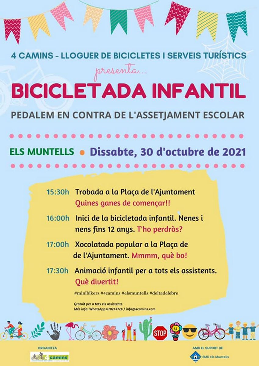 Bicicletada infantil. Pedalem en contra de l’assetjament escolar Bicicletada infantil. Pedalem en contra de l’assetjament escolar