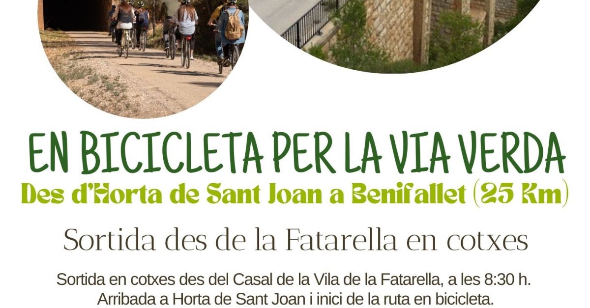 En bicicleta per la Via Verda, des d�Horta de Sant Joan a Benifallet