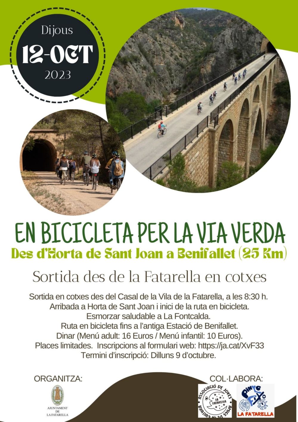En bicicleta per la Via Verda, des d�Horta de Sant Joan a Benifallet