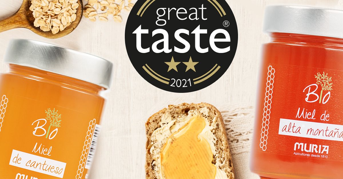 Muria BIO arrasa en els Great Taste Awards 2021 amb 2 estrelles per a 4 de les seves varietats de mel ecolgica