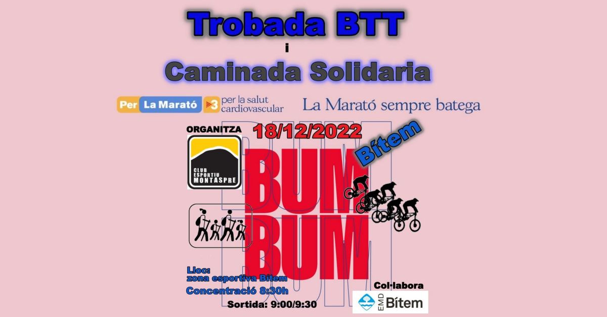 Encuentro BTT y Caminata solidaria por la Marat� de TV3