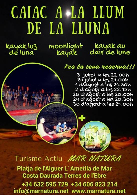 Caiac a la llum de la lluna plena Caiac a la llum de la lluna plena