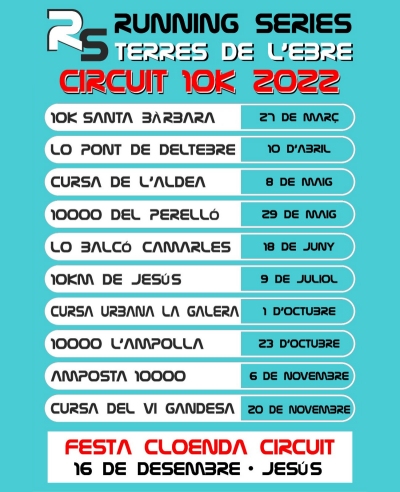 El Running Series del 2022 comptar� amb 10 curses