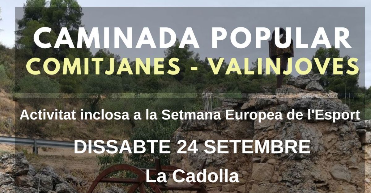 Rutes de senderisme a la Palma d�Ebre: Ruta Comitjanes-Valinjoves