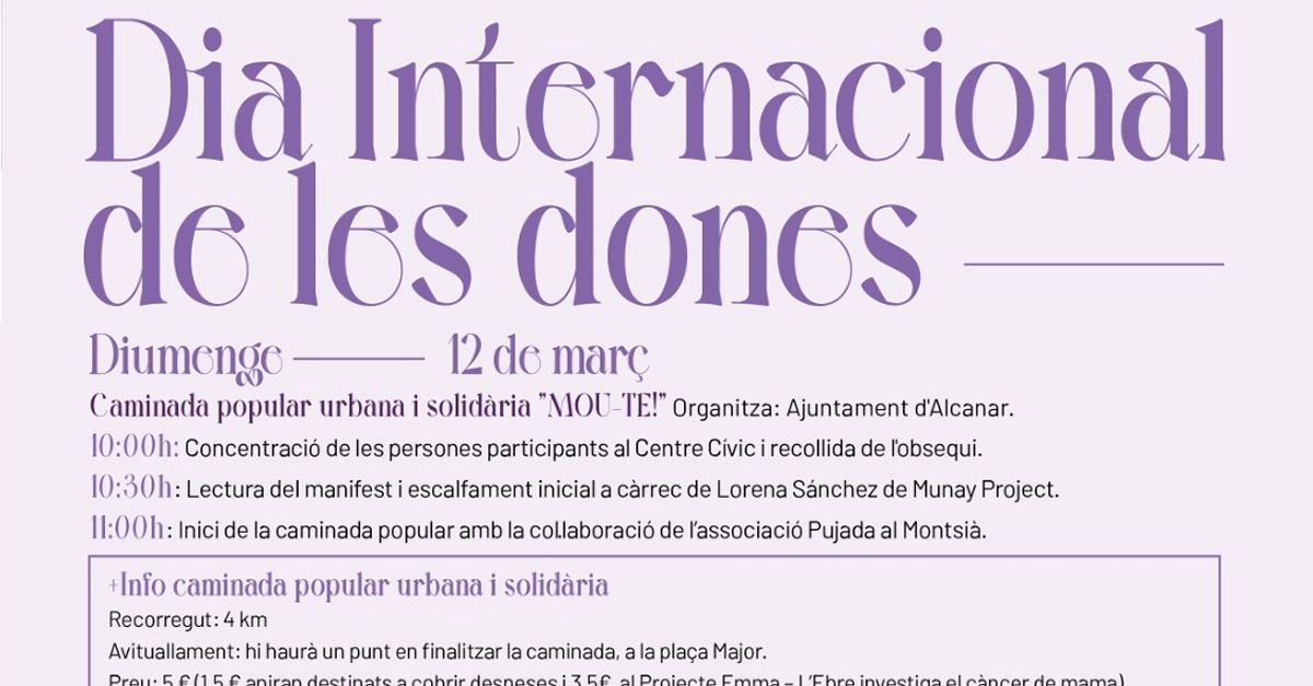 Caminada popular urbana i solid�ria Mou-te amb motiu del Dia de la Dona