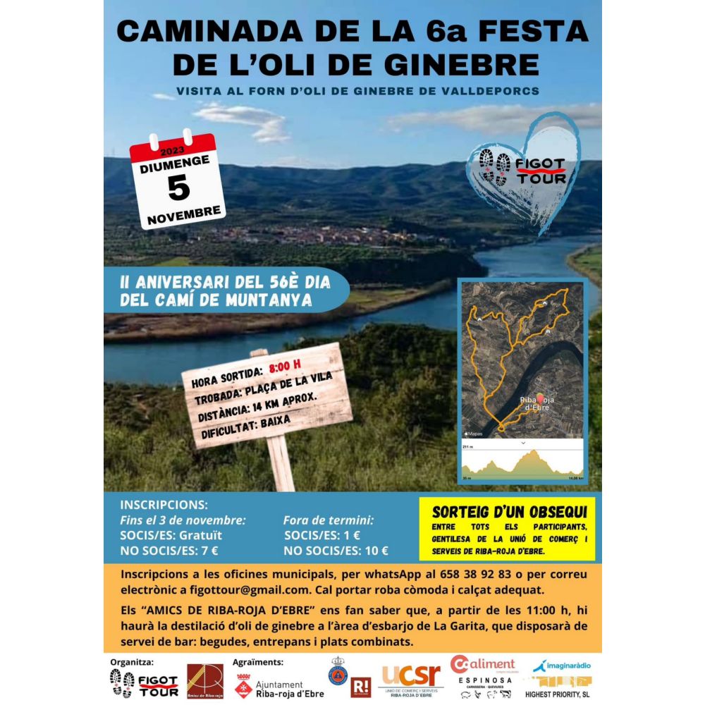 Caminada de la 6a Festa de l�Oli de Ginebre i 2n aniversari del 56� Dia del Cam� de Muntanya