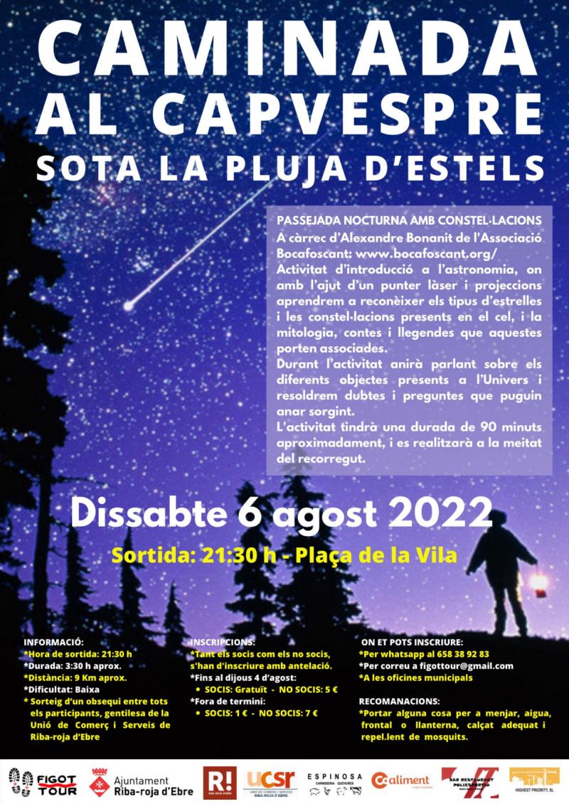 Caminada al capvespre sota la pluja d’estels Caminada al capvespre sota la pluja d’estels