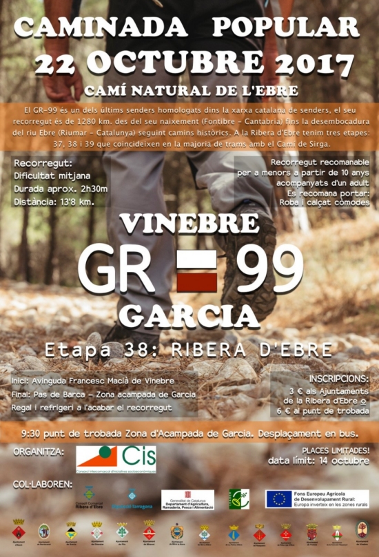Caminada popular GR-99 Vinebre-Garcia Caminada popular GR-99 Vinebre-Garcia