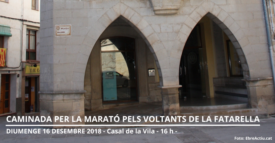 Caminada per la Marató pels voltants de la Fatarella Caminada per la Marató pels voltants de la Fatarella