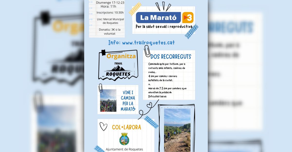 Caminada per la Marat� de TV3 a Roquetes