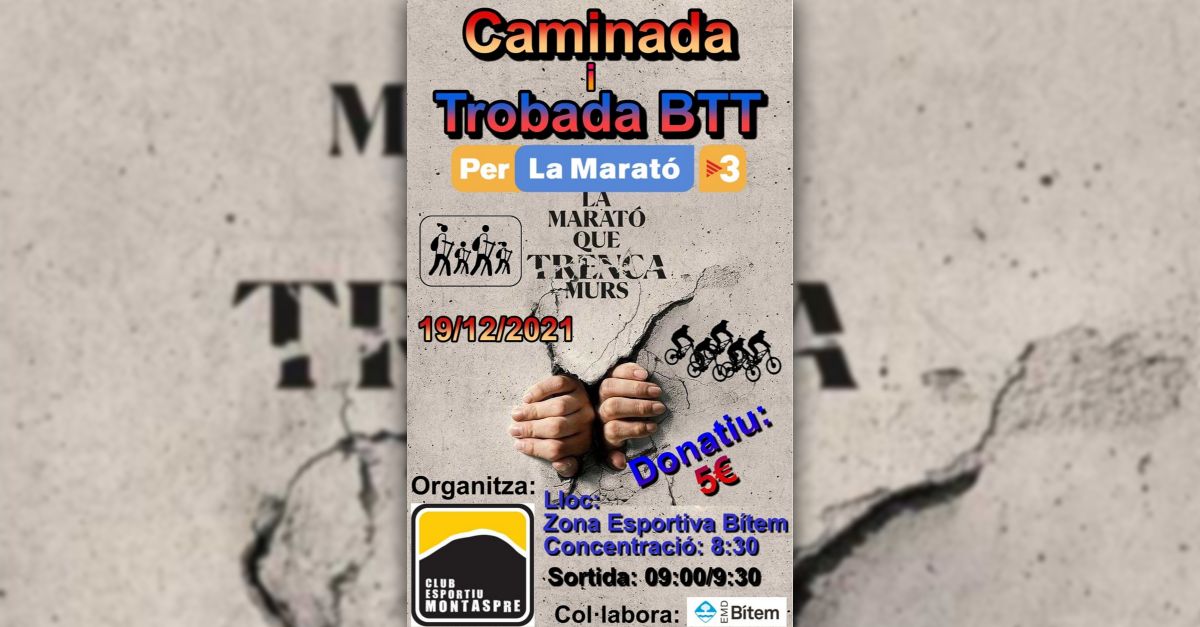 Caminada i trobada BTT per la Marat� a B�tem