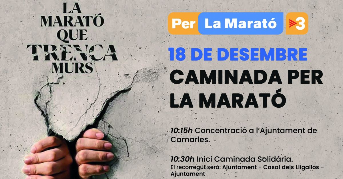 Caminada solid�ria per la Marat� de TV3 a Camarles