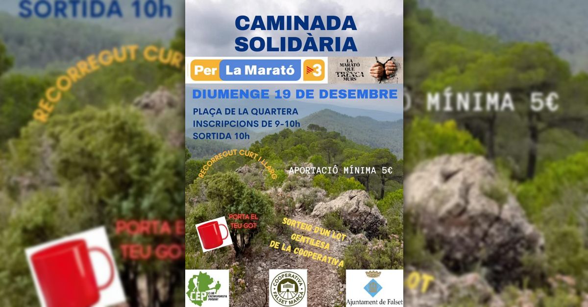 Caminada solid�ria per la Marat� de TV3 a Falset