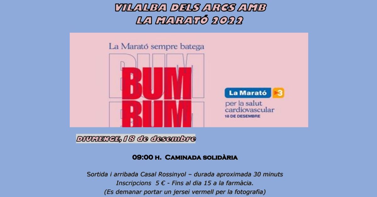 Caminada solid�ria amb La Marat�