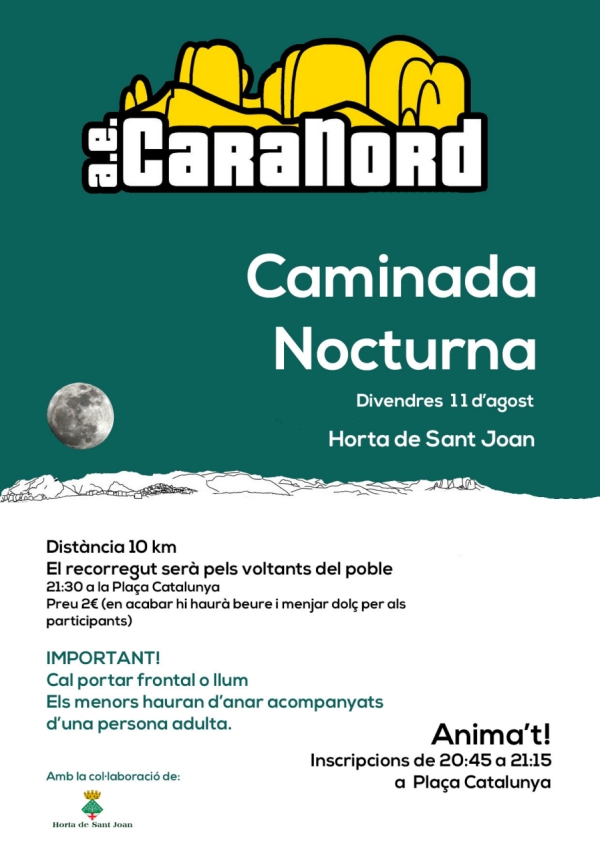 Caminada nocturna a Horta de Sant Joan Caminada nocturna a Horta de Sant Joan