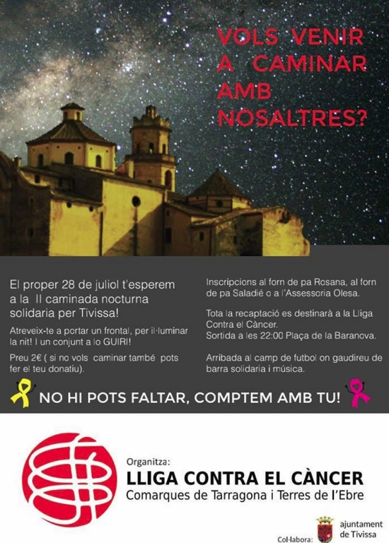 II Caminada nocturna solidària per Tivissa II Caminada nocturna solidària per Tivissa